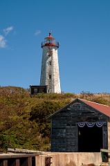 Boat Launch By Faulkner's Island Lighthouse in Connecticut